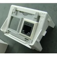 Legrand 2x rj45 data keystone socket grey frame 3m white