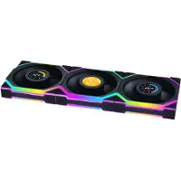 Lian Li UNI FAN SL Wireless LCD - Triple Pack, 120mm ARGB PWM -laitetuuletinsarja, musta