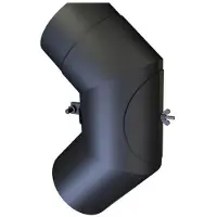 KIERULFF MB Musta punainen 200mm polvi raajalla - polvi 90mm-smig-puhdistusraaja raajalla