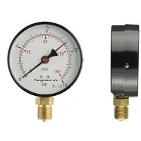 Erik Faergemann Hydro/thermo gauge 1/2xø80 0-10mvs/20-120°c