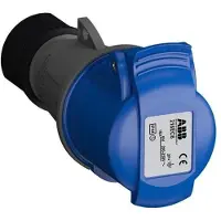 ABB 2CMA102003R1000, 2P+E, Blå, 200 - 250 V, 16 A, 57 mm, 74 mm, 2CMA102003R1000, 2P+E, Blå, 200 - 250 V, 16 A, 57 mm, 74 mm