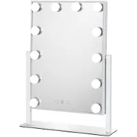 Uniq New York Mega Makeup Mirror with 12 LED lights - White