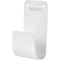 Deltaco EV-5116 Latauskaapelin seinäteline, Ruostumaton teräs (SS304), Valkoinen