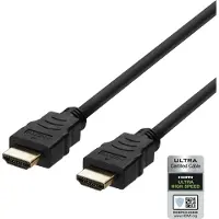 Deltaco 2.1 HDMI -näyttökaapeli, 5m, musta