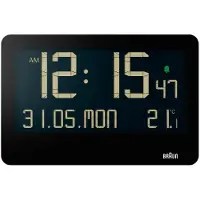 Braun digitaalinen seinäkello musta BC14B