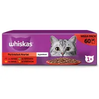 Whiskas 1+60 x 85 g perinteiset ateriat hyytelössä kissan märkäruoka
