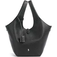 Ralph Lauren Polo Play Leather Tote - Black - ONE SIZE