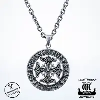 Northern Viking Jewelry Neljä Thorin Vasaraa hopeariipus NVJ-H-RS030