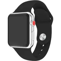 Wave silikoniranneke, Apple Watch 38 / 40 / 41 / 42 mm, musta
