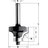 Cmt Pyöristysjyrsin Contractor K938-187; R=3; S=8; D=18,7 mm; laakereilla