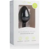 EasyToys Diamond - anustappi kivillä - keskikoko - musta
