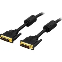 Deltaco DVI-D -näyttökaapeli, Dual-Link, 3m, musta