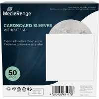 MediaRange BOX68-WF, Suojakotelo, 1 levyt, Valkoinen, Pahvi, 50 kpl