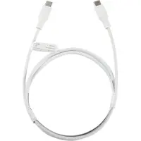 Deltaco 60W USB-C to USB-C Latauskaapeli - Valkoinen - 1 m