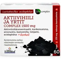 Raw Organic Aboa Medica Fytocomplex Aktiivihiili ja Yrtit