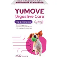 YuMOVE 120 tablettia Digestive Care Pre- & Probiotic täydennysravinto koirille
