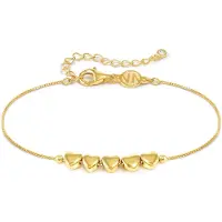 Nomination Armonica hopearannekoru Rich zirkonioilla heart Gold 241303/006