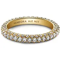 Pandora 14K Gold-Plated Ring With Clear Cubic Zirconia - Gold - 54