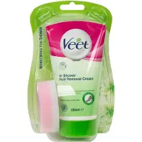 Veet Pure In Shower Hair Removal Cream Dry Skin Legs & Body 150 ml