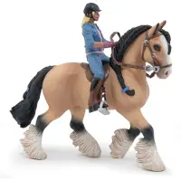 Papo Tinker and her young rider hevonen ja ratsastaja