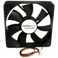 StarTech.com Koteloilmanvaihtoventtiili 120mm - FAN12025PW - Kotelotuuletin - 120mm - musta