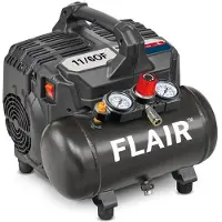 Folke-Larsens Eftf. A/S Flair 11/6OF kompressori 1,0hk - 230V, lydsvag, 105L/min, 6L säiliö, 8 bar, oliefri