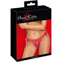Bad Kitty Sexy Strap-on -valjaat, punaiset, SL