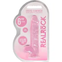 Realrock - realistinen dildo - pinkki läpinäkyvä 15cm