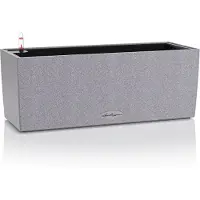 Lechuza Balconera stone harmaa altakastelu parvekeruukku pari 80x19cm, korkeus 19cm + kannattimet