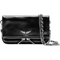 Zadig & Voltaire Rock Nano Grained Leather - Black - ONE SIZE