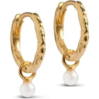 Enamel Copenhagen Belle Pearl Hoops - Gold - ONE SIZE