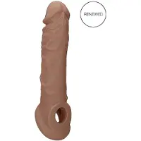 Realrock - penispidennys 21 cm - tumma luonnollinen