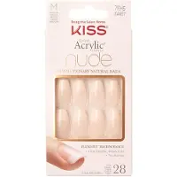 KiSS Salon Acrylic French Nude Revolutionary Natural Nails Medium Lela