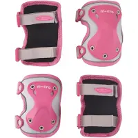 Micro Polven Ja Kyynärpään Suojatyynyt Reflective Pink Knee And Elbow Protective Pads Reflective Pink M Vaaleanpunainen M Pojat, Tytöt