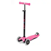 Micro Potkulauta Maxi Plus LED-valoilla, pinkki