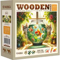Wooden City Puupalapeli, Kissat ja kala, woodencity, NB 0700-L,
