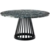 Tom Dixon Fan-pöytä musta kivikansi 90 cm pebble