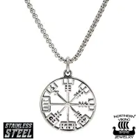 Northern Viking Jewelry Vegvisir Viikinkikompassi NVJRS079 kaulakoru