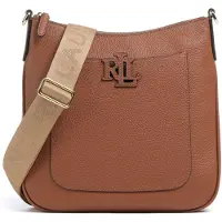Ralph Lauren for woman. 431970152002 Cameryn brown grained leather crossbody bag (OSFA), Casual
