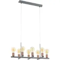Eglo 97449 - Kattokruunu narulla ADRI 2 8xE27/60W/230V