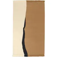 Ferm Living Soil Kelim matto Dark sand-off white, 140x200 cm