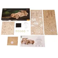 Ugears 3D-puzzle - - Nopea hiiri urheiluauto - 226 osaa - Puu - Kootaan itse