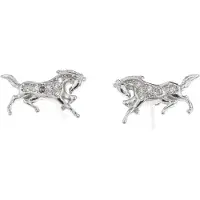 Silver Bar Happy ferrariheppa zirkoni hopeakorvakorut