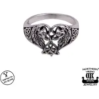 Northern Viking Jewelry Heart Wolf sormus NVJ-H-SO018-180