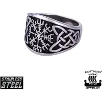 Northern Viking Jewelry Concave Vegvisir sormus NVJSO026_24mm