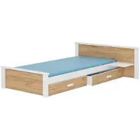ADRK Furniture Aldex Shelf -lastensänky, 190 x 96 x 72 cm + hylly