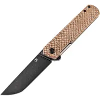 Kansept Knives Foosa Linerlock Brown Micarta