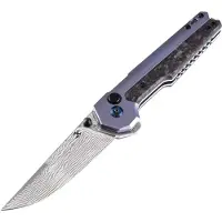 Kansept Knives EDC Tac Button Lock Damascus