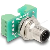 DeLOCK 60664, M12, Pääte, Vihreä, Naaras, Naaras, -40 - 80 °C