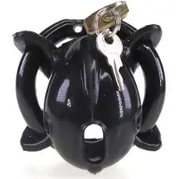 Cocklock Chastity Cage Nub Soft Black 6x2 cm